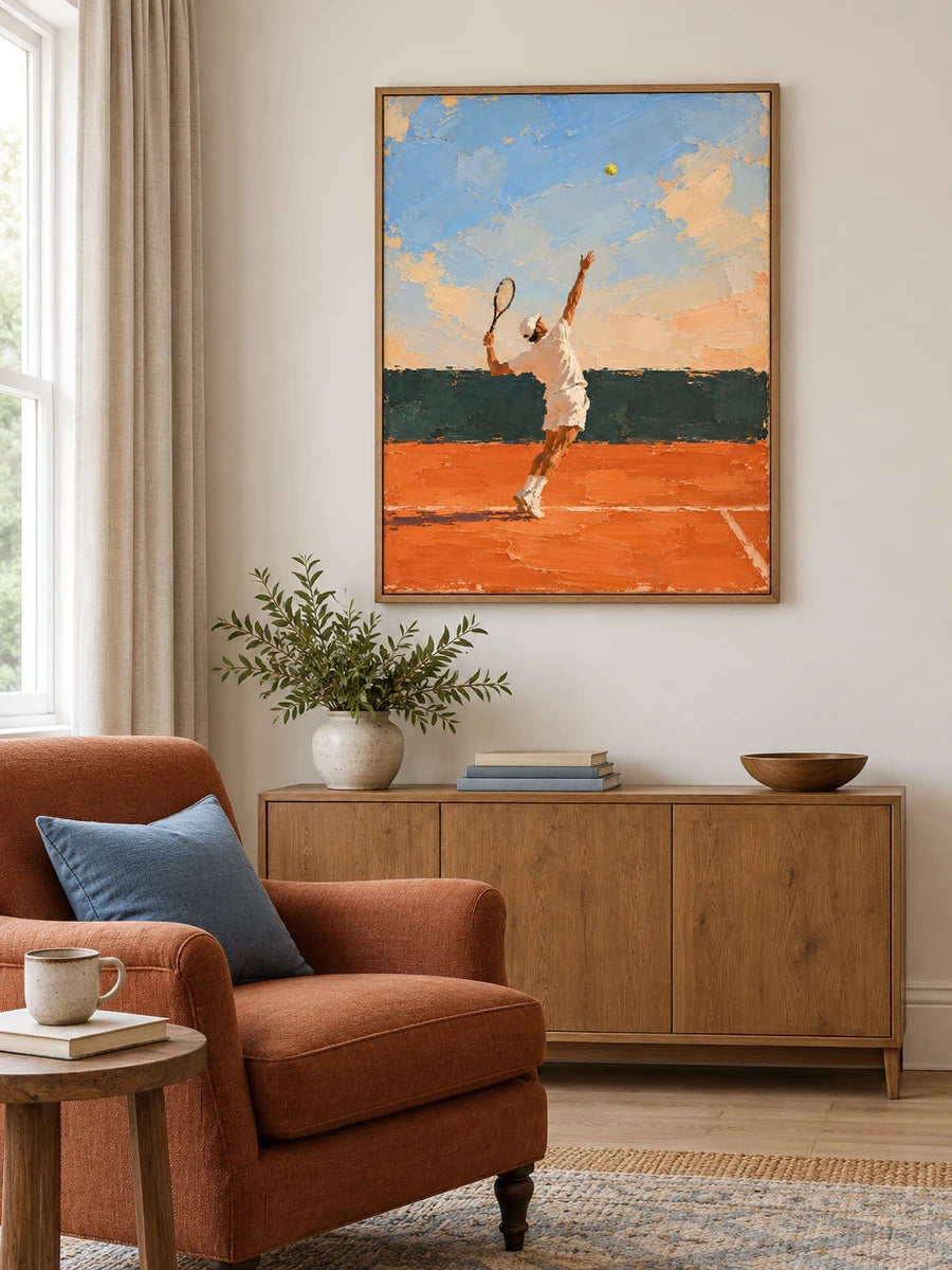 Impressionist Tennis Art With Textured Brushstrokes Original Painting