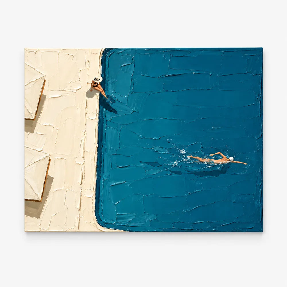 Textured Impasto Sports Art Original Canvas Painting Summer Vacation Vibe