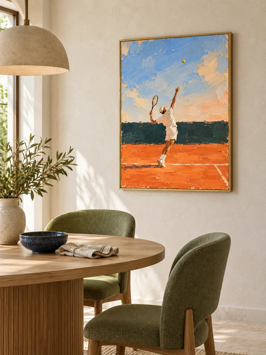 Impressionist Tennis Art With Textured Brushstrokes Original Painting