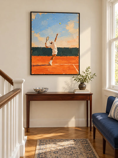 Impressionist Tennis Art With Textured Brushstrokes Original Painting