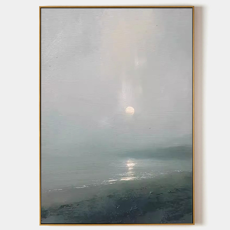 Beach Sunrise Painting Acrylic Extra Large Beach Wall Art For Bedroom Framed Beach Art