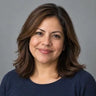 Illustrative portrait of a smiling woman